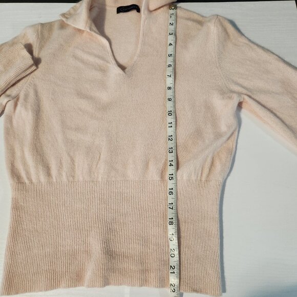 Women's Context Pink Cashmere Blend Long Sleeve Sweater Size XL - Picture 11 of 12
